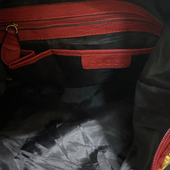 Vintage COOGI rare knitted red gold multicolor purse bag & wallet Hobo Shoulder - Picture 16 of 17